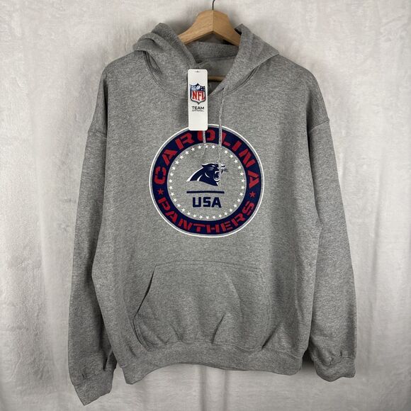 NFL Team Carolina Panthers Pullover Hoodie Men’s Large Football Sweatshirt NWT - Picture 1 of 6